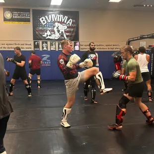 Kickboxing training